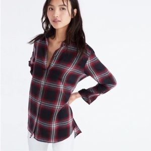 Classic Madewell plaid tunic shirt